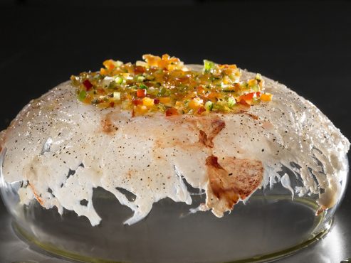 Carpaccio de Bogavante con Pisto de Verduras y Especias